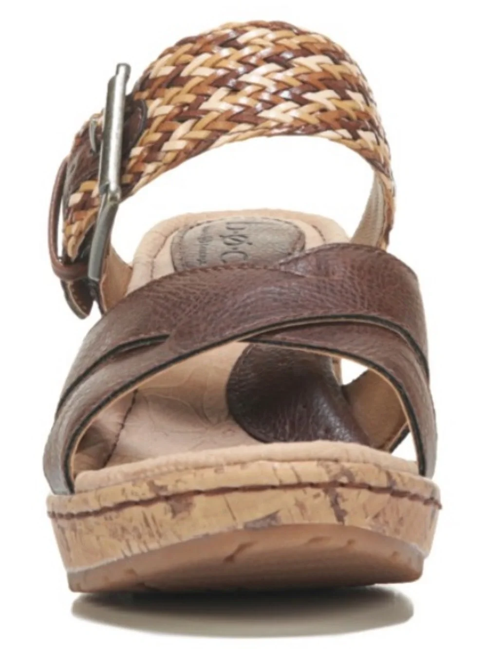 Brand new never worn BOC Brown Woven Strap Cork Wedge Sandals